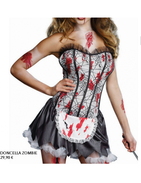 Disfraz Halloween sirvienta zombie sexy