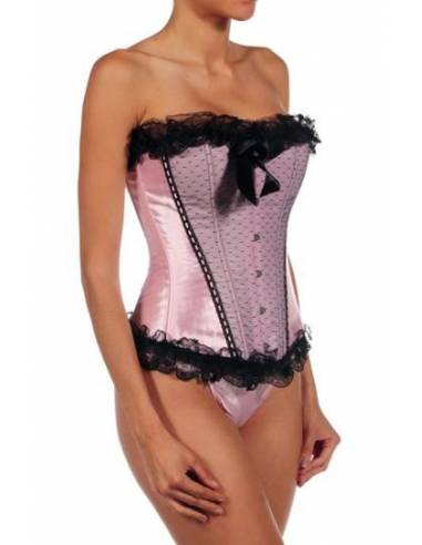 Corset cupido negro-rosa