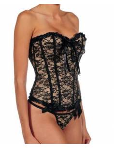 Corset negro - dorado