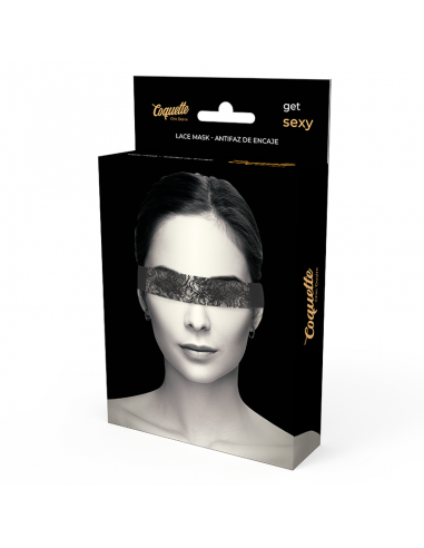 Antifaz cinta de encaje negro Coquette