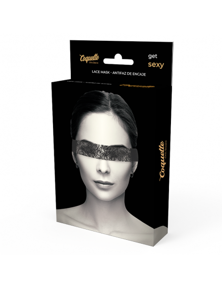 Antifaz cinta de encaje negro Coquette