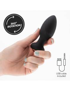 Plug anal con vibración y rotación Twister Crusihous