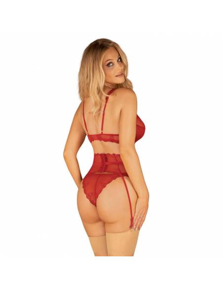 Liguero y tanga rojo Lonesia Obsessive