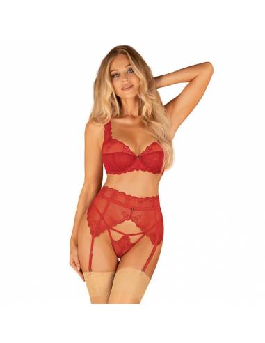 Liguero y tanga rojo Lonesia Obsessive