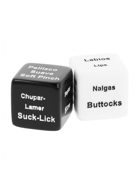 Juego de 2 dados Black & Silver
