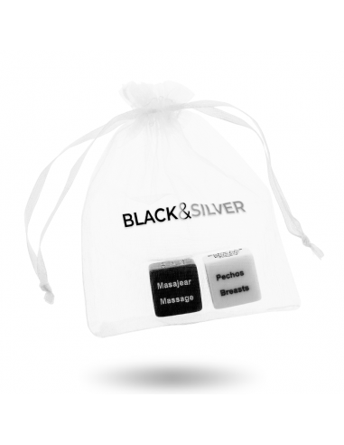 Juego de 2 dados Black & Silver