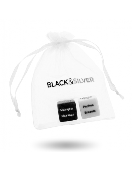 Juego de 2 dados Black & Silver